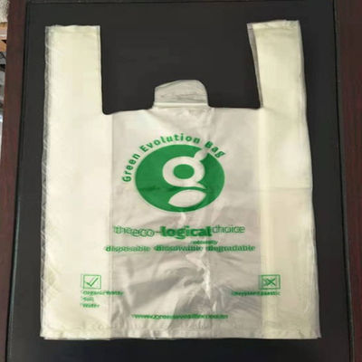 Ücretsiz Örnek Çevre Dostu PVA Alışveriş Çantası Suda Çözünür Tişört çantası Özelleştirilmiş