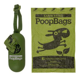 Dispenser ile Biyobozunur Pet Atık Torbaları, PLA Compostable Köpek Poop Çantalar