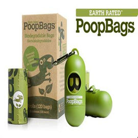 Dispenser ile Biyobozunur Pet Atık Torbaları, PLA Compostable Köpek Poop Çantalar