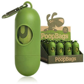 Dispenser ile Biyobozunur Pet Atık Torbaları, PLA Compostable Köpek Poop Çantalar