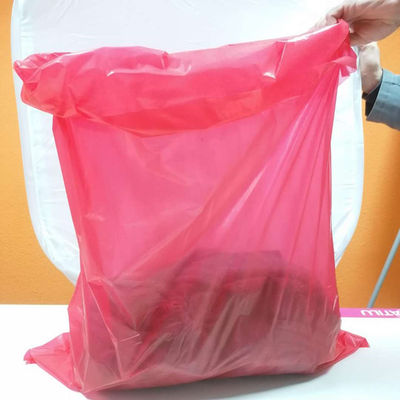Tıbbi / Hastane İçin Kırmızı Tek Kullanımlık Plastik Suda Çözünür Çamaşır Torbaları